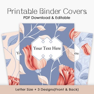 Printable Binder Cover Template Set - Etsy
