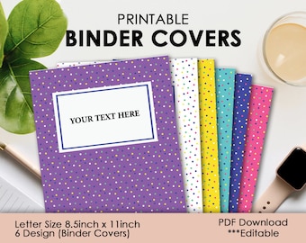 Printable Binder Cover Template Set | Etsy