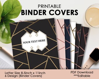 Editable Printable Binder Cover Set