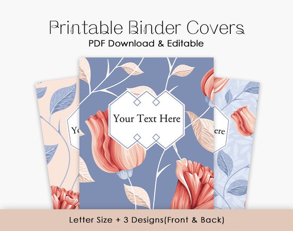 Printable Binder Cover Template Set | Etsy