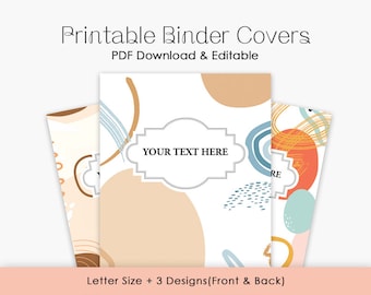 Printable Binder Cover and Spines