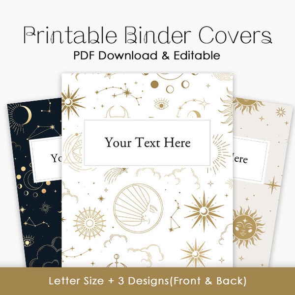 Printable Binder Cover | Binder Cover and Spines Printable | Binder Cover in Boho Style | Binder Cover Template | Printable Planner Cover