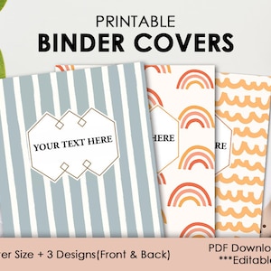 Binder Cover and Spines Printable