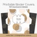Binder Cover and Spines Printable - Etsy