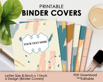 Binder Cover Printable | Binder Cover and Spines Printable | Binder Cover in red | Geometric Binder Cover Design | Binder Cover Template
