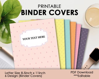 Binder Cover Printable and Editable