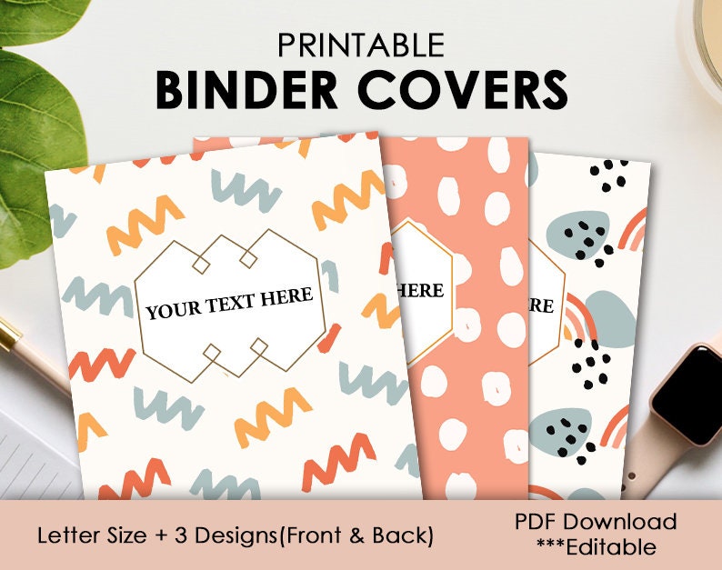 Printable Binder Cover  Binder Cover and Spines Printable  image 0