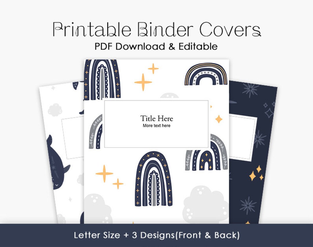 Binder Cover Printable | Instant Download | Subject Cover | Boho Style ...