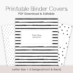 Editable Binder Cover | Printable Polka Dot Binder Cover | Geometric Binder Covers
