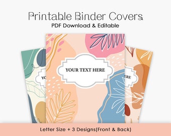 Printable Binder Cover Spines