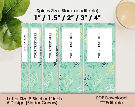 Modelli per copertine di raccoglitori / Set di 5 copertine per raccoglitori  - Etsy Italia, image size:570x450