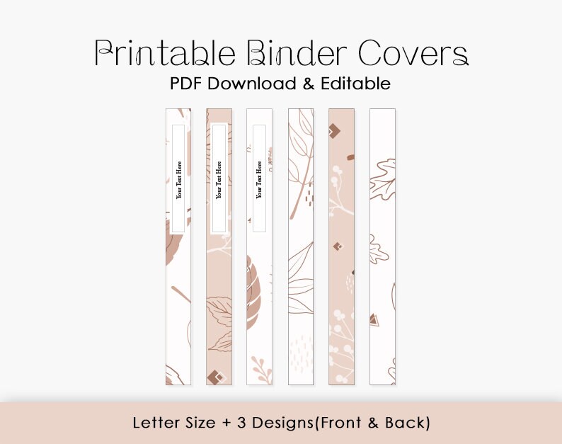 Printable Editable Binder Cover - Etsy