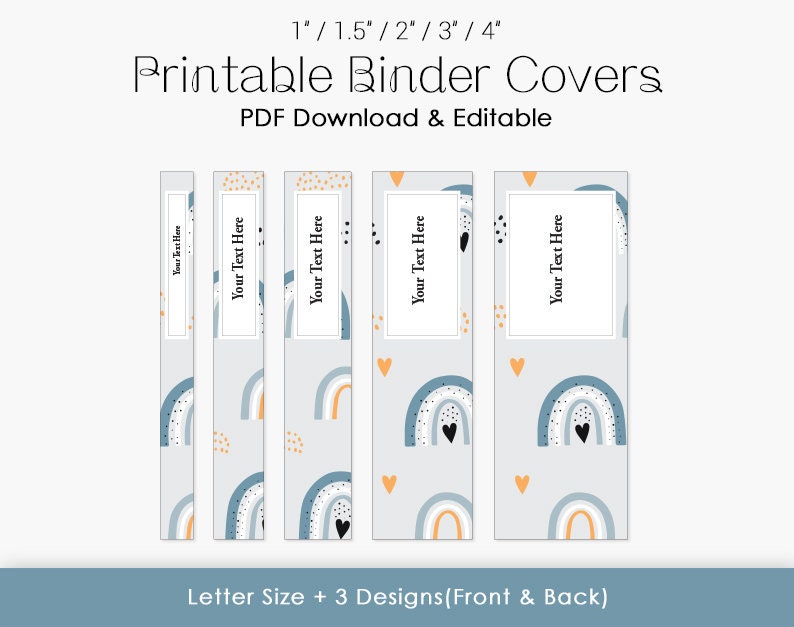 Printable Binder Cover | Editable Cover - Etsy