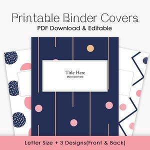 Printable Binder Cover Design