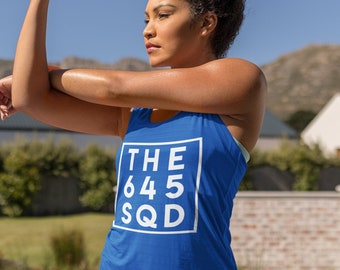 THE 645 SQUAD Workout Tank Womens Coach Team Challenge Group Shirt | White Edition