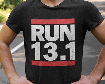 RUN 13.1 Half Marathon Shirt Unisex / Mens Triblend Running T-Shirt Motivational Runner Tee Pop Culture Iconic Rap Running Gifts