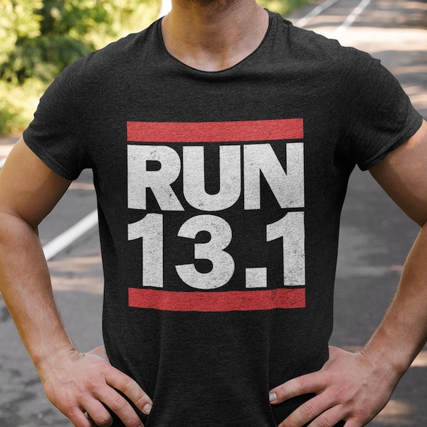 RUN 13.1 Half Marathon Shirt Unisex / Mens Triblend Running T-Shirt Motivational Runner Tee Pop Culture Iconic Rap Running Gifts