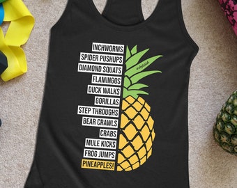 Cardio Zoo Workout Tank Womens Pineapples Shirt Ladies Fitness Coaching Gift