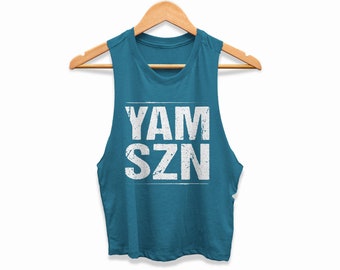 YAM SZN Crop Top Womens It's Yam Season Cropped Tank 6-45 Inspired Coach Challenge Group Shirt Gift