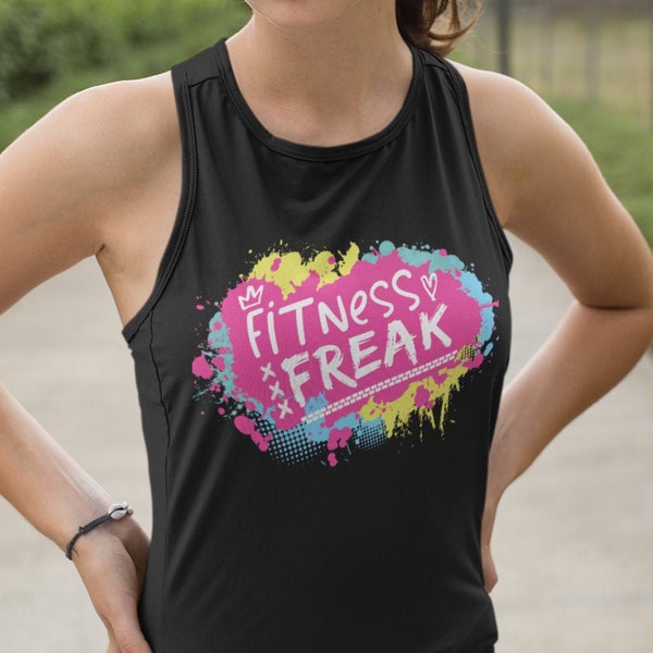 Fitness Freak Womens Flowy Muscle Tank Challenge Group Shirt