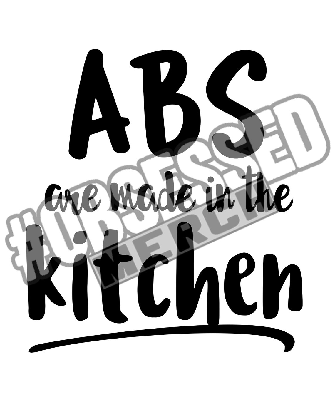 Abs Are Made in the Kitchen Apron Fitness Apron With 2 Pockets Etsy
