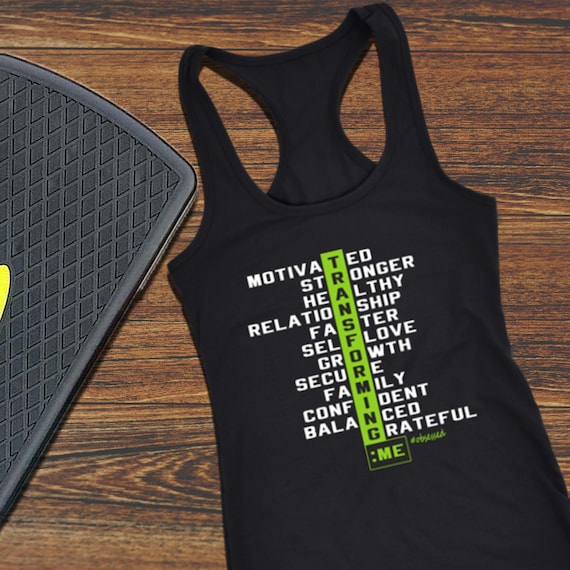 Workout Tank For Women Step Up Commit Climb Conquer Coach Shirt Transform Your Body.