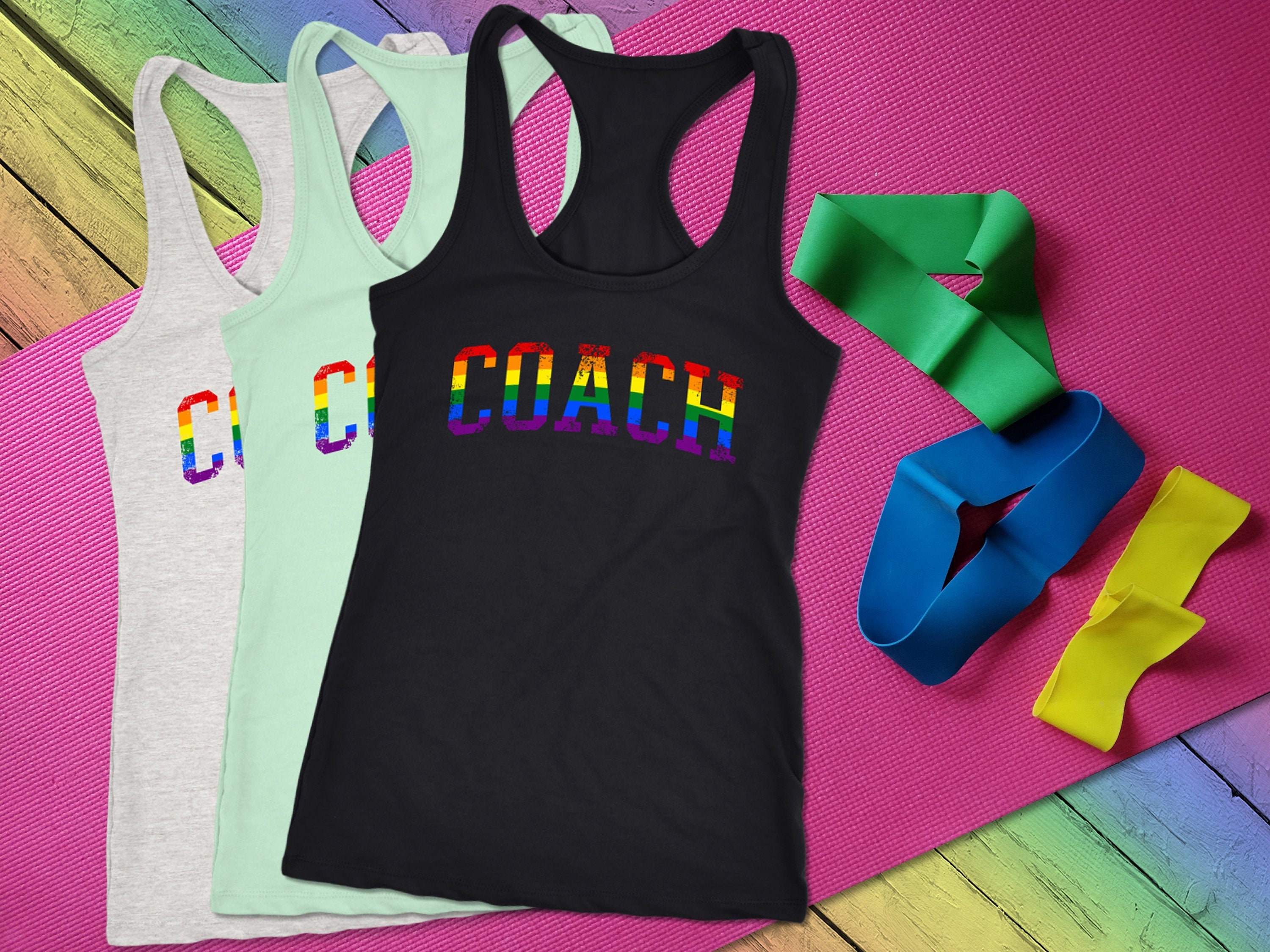 Gay COACH Tank Womens LGBTQ Pride 