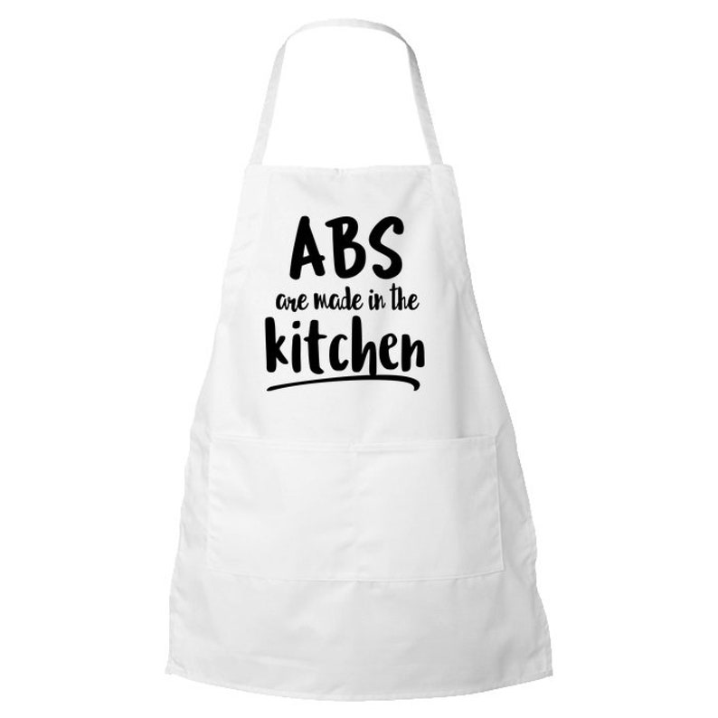 Abs Are Made in the Kitchen Apron Fitness Apron With 2 Pockets Etsy