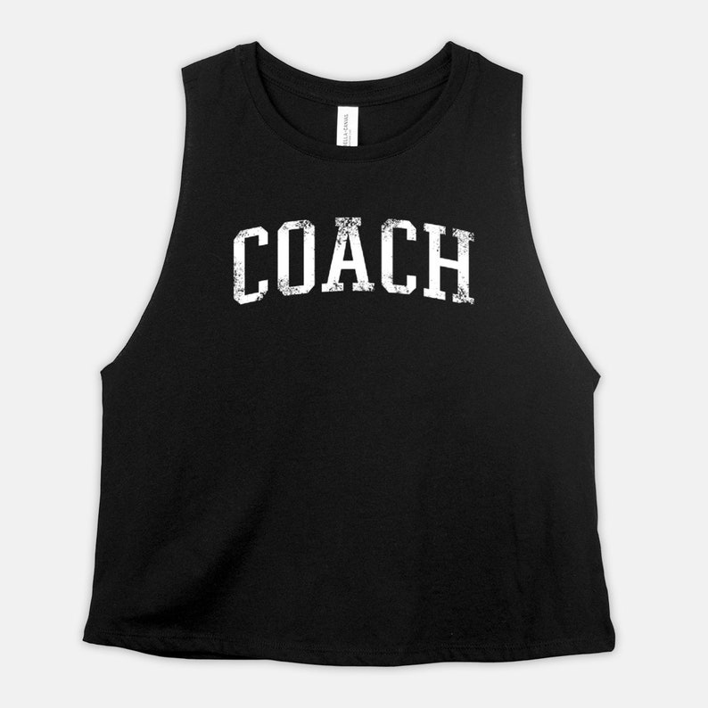 COACH Cropped Tank Womens Workout Crop Shirt Ladies Fitness Etsy