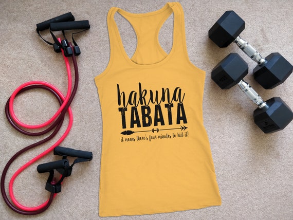 Tabata Shirt Womens Hakuna Tabata Hiit Workout Tank Ladies Fitness Gym Top
