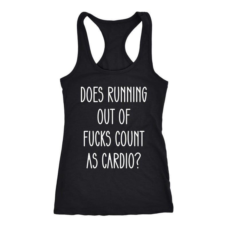 Funny Workout Shirts Womens Cardio Fitness Tank Ladies Rude Etsy