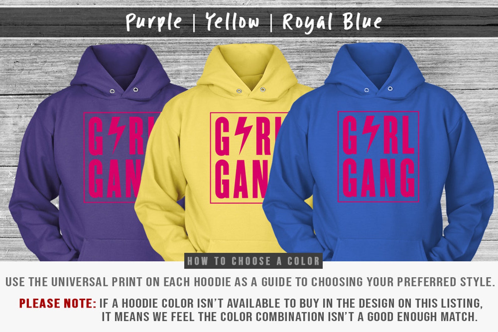 Girl Gang Be 100 Hoodie Womens Lightning Bolt Workout Etsy