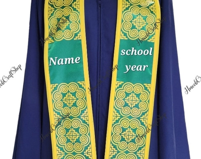Hmong Vinyl Print Graduation Stole Etsy