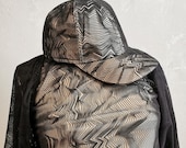Basecap Unisex  schwarz gemustert – Unikat, modern, linear, abstraktes Muster, transparent, Designer Accessoire