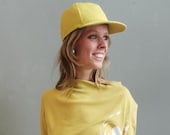 Basecap Unisex  gelb – modern, bunt, handgenäht, Designer Accessoire, für Freizeit und Alltag