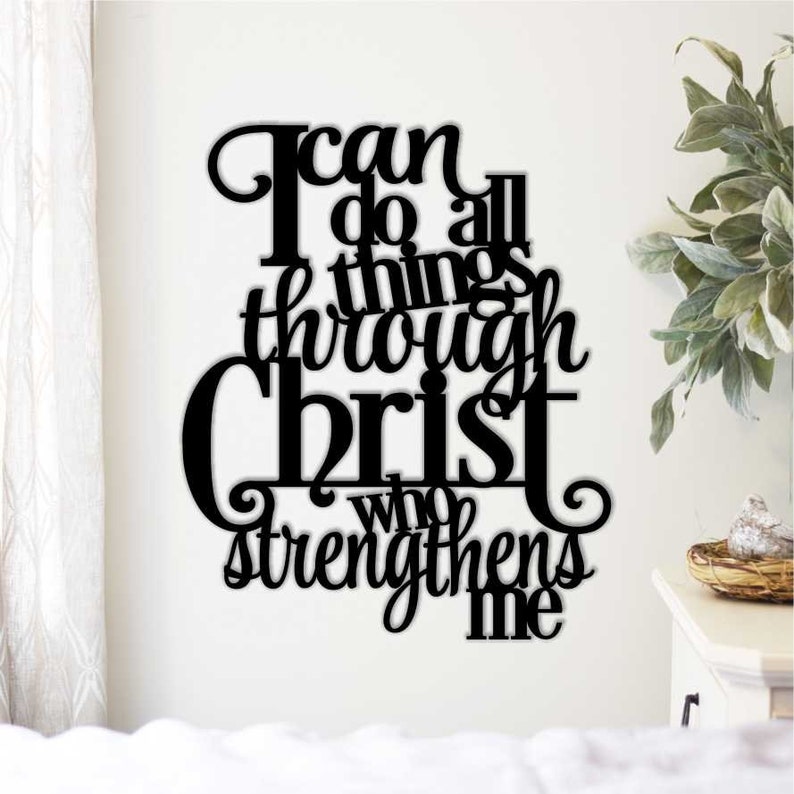 Metal Sayings Wall Art Christian Wall Art Wall Decor I Etsy