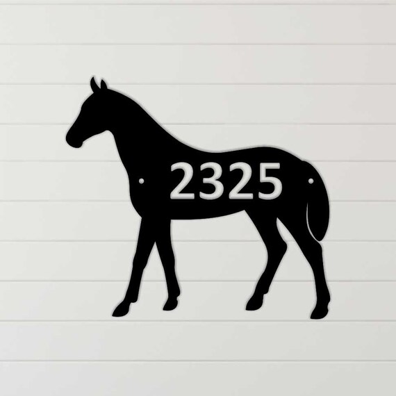 Horse Metal Address Sign Laser Cut Address Sign 120137 Etsy