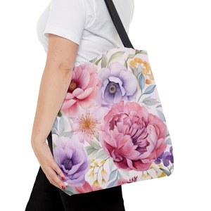 Floral Print Tote Bag: Boho Botanical Shopping Bag