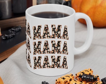 Halloween Mama Coffee Mug: Spooky Season Ceramic Cup