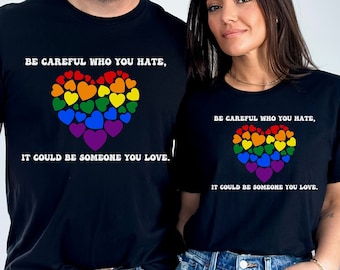 Rainbow Heart Pride T-Shirt: Equality LGBT Shirt