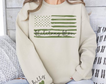 Personalized Proud Military Mom Sweatshirt, Military Mom Sweatshirt, Army Shirt, Military Mom Shirt, Army Mom Gifts, Christmas Gift for Mom