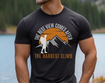 Mountain Hiking T-Shirt: Outdoors Climber Tee - Gift for Hikers