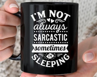 Sarcastic Coffee Mug: Funny Boss Gift, I'm Sleeping