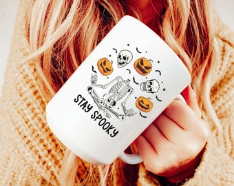 Halloween Skeleton Coffee Mug: Spooky Season Ceramic Cup