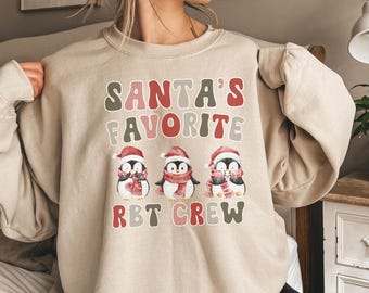 RBT Christmas Sweatshirt, Santa's Favorite Behavior Technician  Shirt, Registered Behavior Technician Gift, BCBA Team Christmas T-Shirt