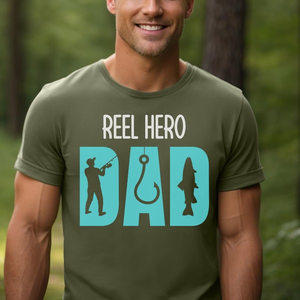 Fathers Day Fishing Shirt, Fishing Dad Gift, Gift for Fishermen. Fishing Gift for Dad, Fathers Day Fishing Gift, Reel Hero Dad Fishing Shirt