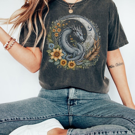 Comfort Colors Mystical Dragon T-Shirt: Fantasy Art Tee