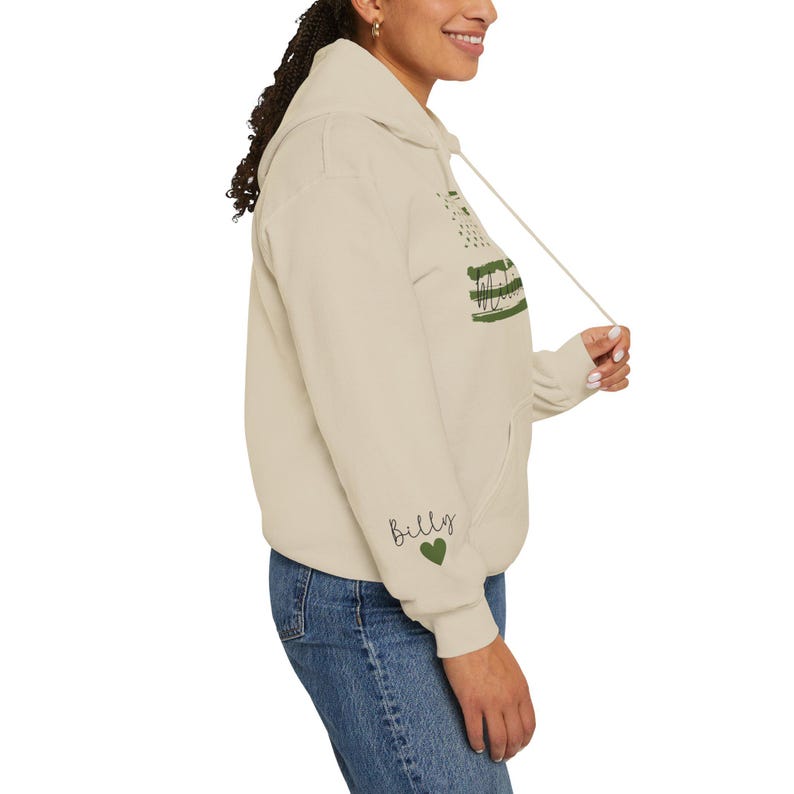 Personalized Proud Military Mom Hooded Sweatshirt, Military Mom Sweatshirt, Army Mom Shirt, Military Mom Shirt, Army Mom Gifts, Gift for Mom image 8