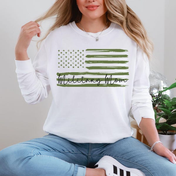 Personalized Space Force Mom Long Sleeve Shirt, Custom Military Gift, Military Mom Gift, Army Mom Shirt, Space Force Mom Birthday Ideas