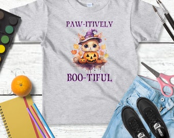 Halloween Cute Shirt, Halloween Kid Shirt, Halloween Cat Shirt, Halloween Kids, Back to School Shirt, Halloween Shirt for Her, Gift for Her